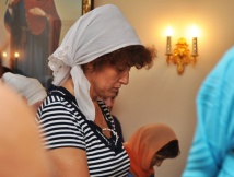 Молебен пред иконой Пресвятой Богородицы «Всецарица»,  пятилетие храма, расположенного на территории  онкологического центра. 31 августа 2011