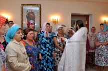 Молебен пред иконой Пресвятой Богородицы «Всецарица»,  пятилетие храма, расположенного на территории  онкологического центра. 31 августа 2011