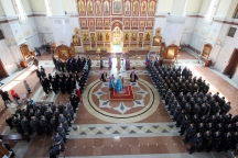 Молебен  в честь 205-летия со дня образования внутренних войск МВД России, Спасо-Преображенский собор 26 марта 2016 г.