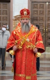 Божественная литургия в Спасо-Преображенском кафедральном соборе 26 апреля 2020 г.