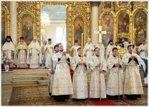 Патриаршее служение в праздник Вознесения Господня. Передача святынь дальневосточным епархиям (5 июня 2008 года)